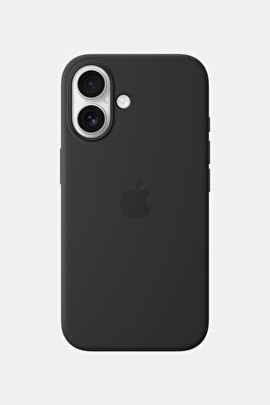 iPhone 16 Silicone Case MagSafe Özellikli Siyah Telefon Kılıfı