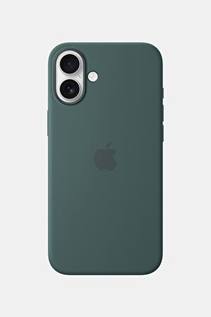 iPhone 16 Plus Silicone Case MagSafe Özellikli Yeşil Telefon Kılıfı