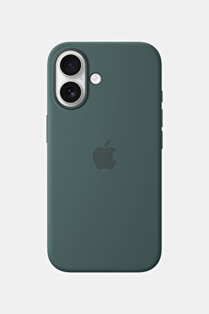 iPhone 16 Silicone Case MagSafe Özellikli Yeşil Telefon Kılıfı