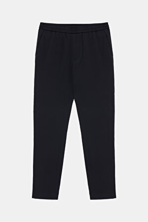 Lacivert Dar Paça Pantolon