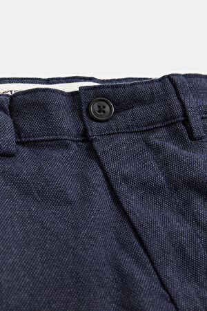 Lacivert Dar Paça Pantolon_3