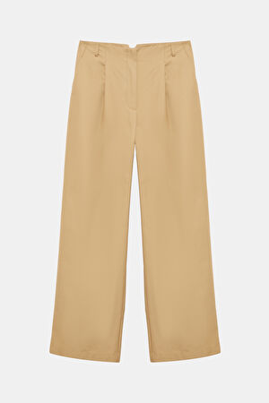 Bej Boru Paça Pantolon
