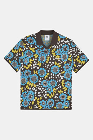 X Wales Bonner Relax Kalıp Çok Renkli Polo Yaka Çiçek Desenli T-Shirt
