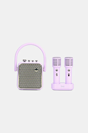 SongBird-SE Lila Çift Mikrofonlu 18W Bluetooth Hoparlör