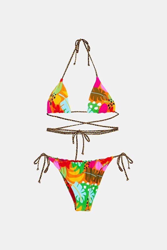 Çok Renkli Desenli Bikini