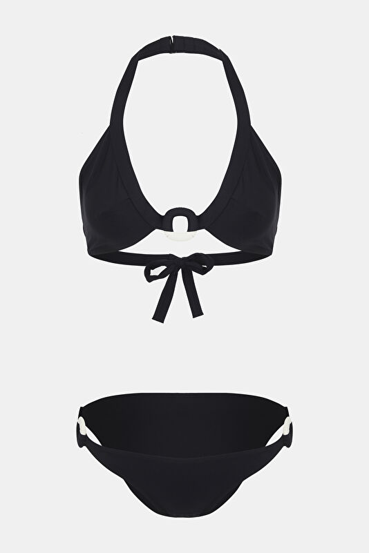 Siyah Boyundan Askılı Bikini