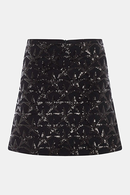 Black Sequin Women's Skirt