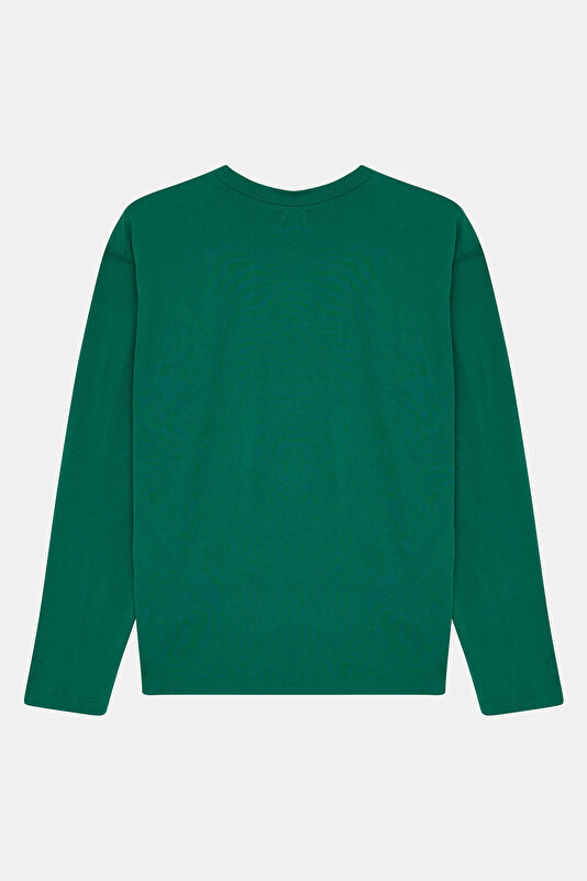 Mavi Bisiklet Yaka Desenli T-Shirt 2