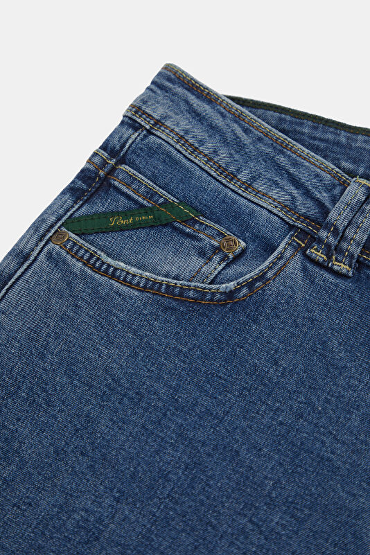 Relax Fit Indigo Straight Leg Men's Jeans 4