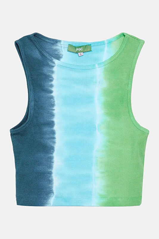 Green Crew Neck Batik Women's T-Shirt