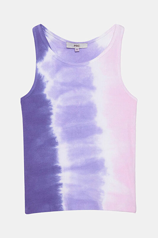 Purple Crew Neck Batik Women's T-Shirt