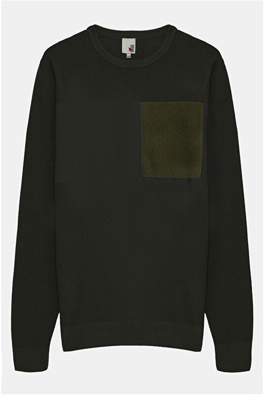 Khaki Knit Men's Sweater