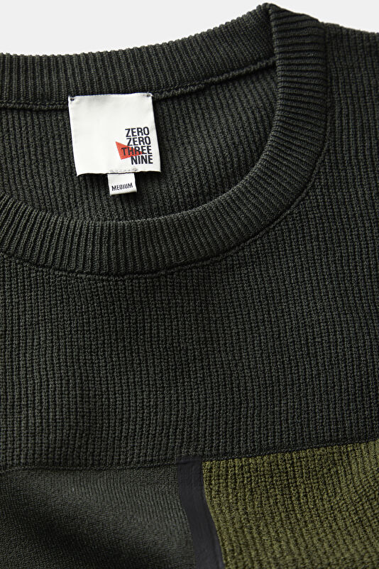Khaki Knit Men's Sweater 3