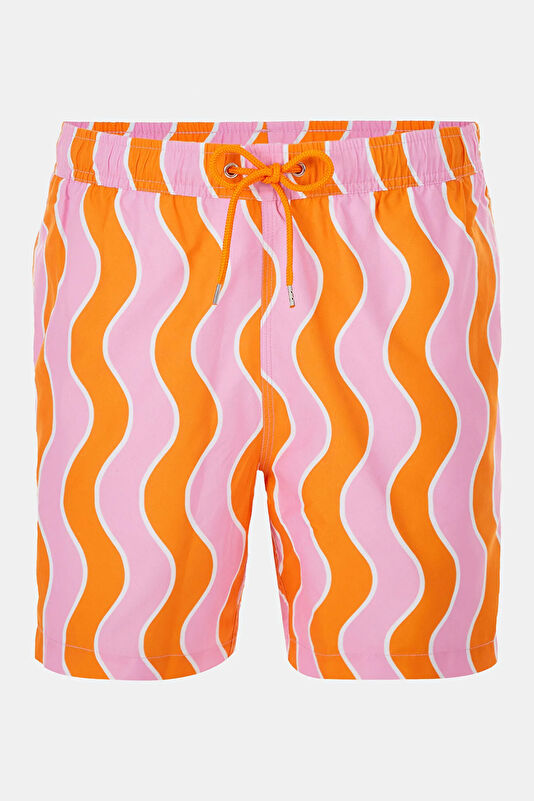 Colorful Patterned Lace-up Men's Swimsuit 4
