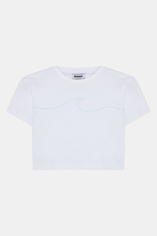 White Crew Neck Kids T-Shirt