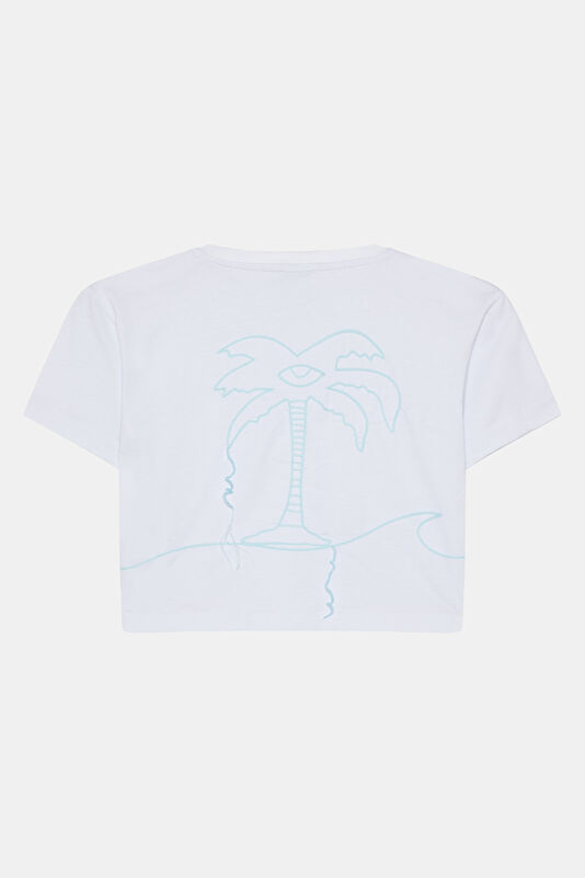 White Crew Neck Kids T-Shirt 2