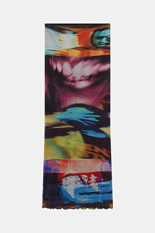 Multicolored Patterned Midi Women's Dress 2