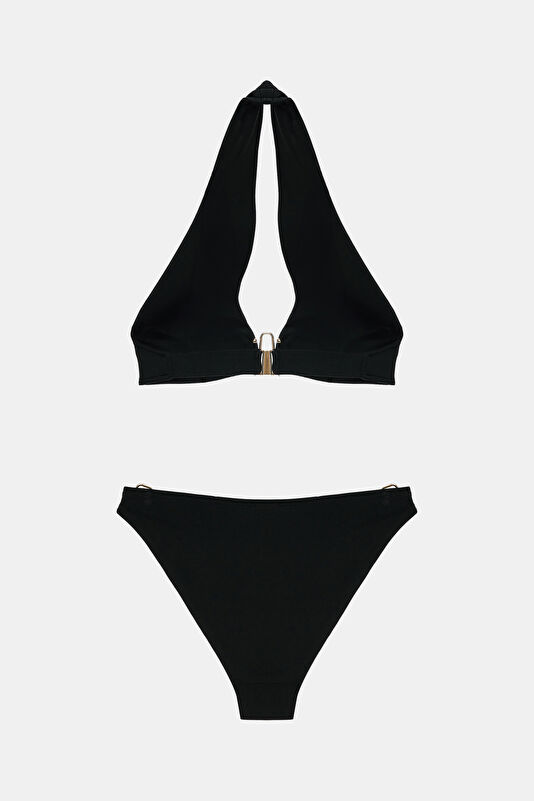 Aubrey Black Buckle Bikini 2