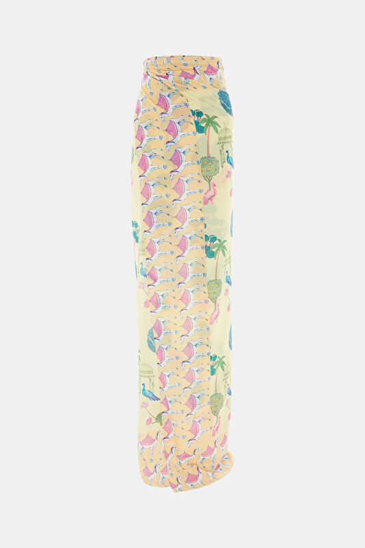 Multicolored Patterned Midi Pareo