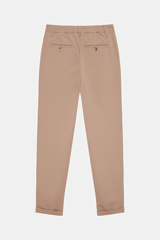 Light Brown Tube Leg Trousers 2