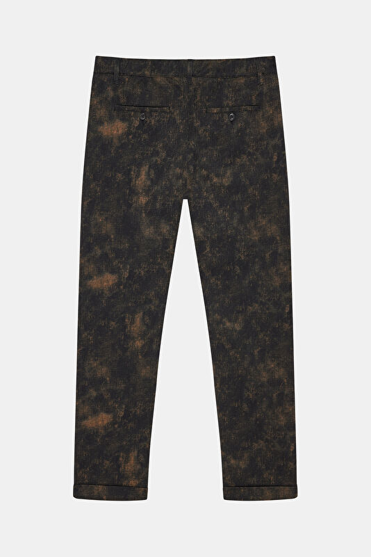 Orange Straight Cut Trousers 2