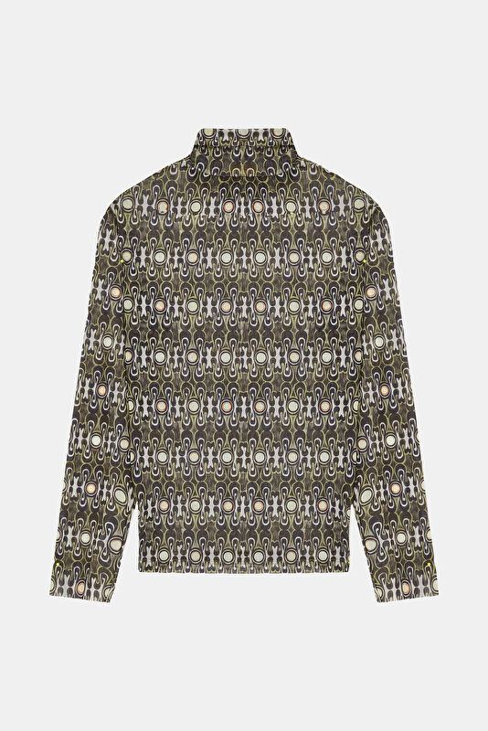 Colorful Patterned Long-Sleeved Women's Blouse 2