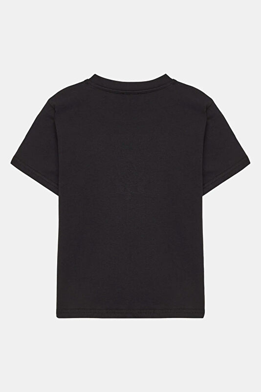Black Crew Neck Printed Women's T-Shirt 2