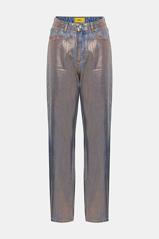 Silver Pipe Leg Women's Trousers