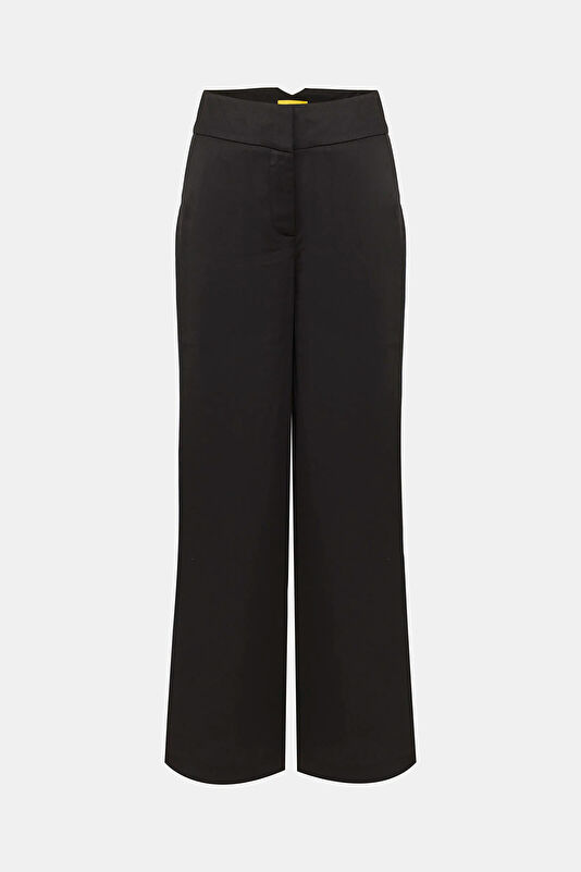 Black Straight Leg Women's Trousers