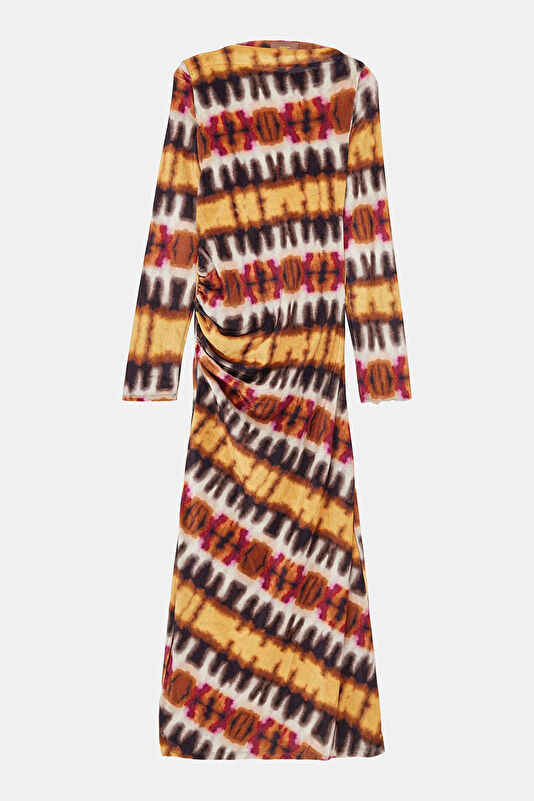 Colorful Batik Midi Women's Dress