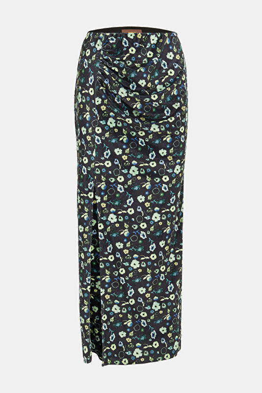 Colorful Floral Patterned Women's Skirt