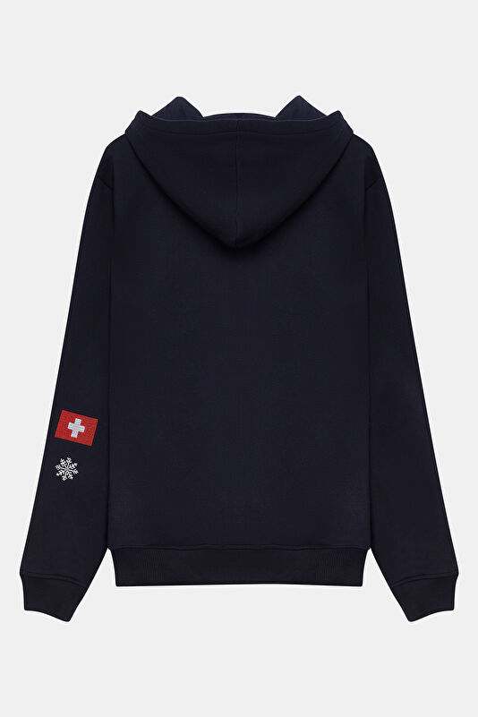 Lacivert Kapuşonlu Erkek Sweatshirt 2