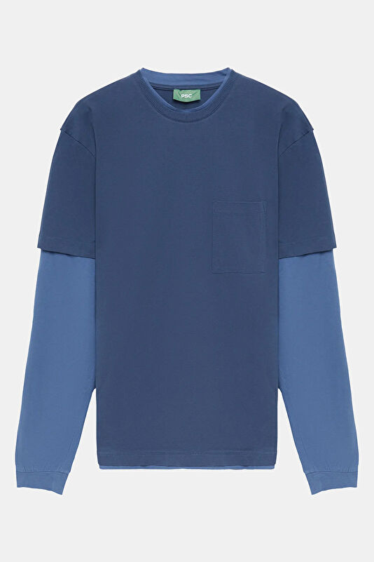 Çok Renkli Bisiklet Yaka Erkek T-Shirt
