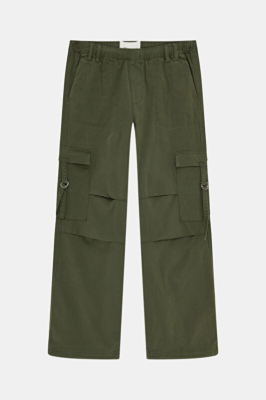 Relax Fit Khaki Straight Women's Sports Pants