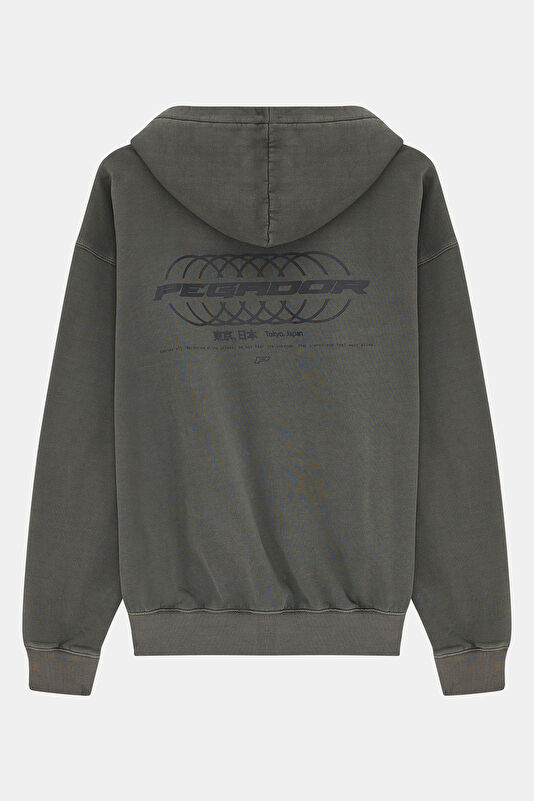 Antrasit Oversize Kapuşonlu Erkek Sweatshirt 2