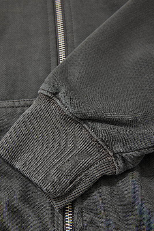 Antrasit Oversize Kapuşonlu Erkek Sweatshirt 4