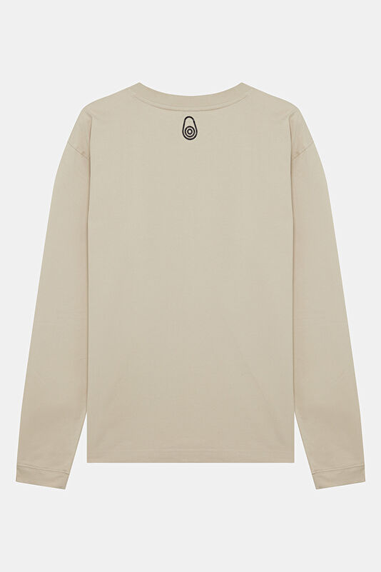 Krem Bisiklet Yaka Erkek T-Shirt 2