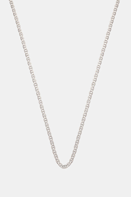 Silver Colored Bar Chain Necklace