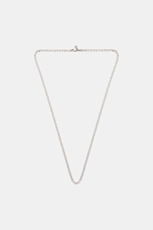 Silver Colored Bar Chain Necklace 2