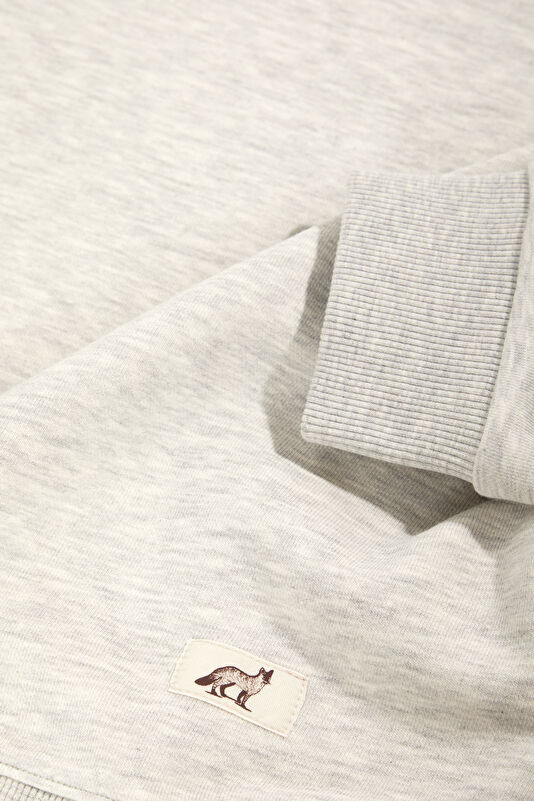 Gri Relax Kalıp Bisiklet Yaka Sweatshirt 4