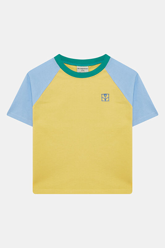 Sarı O Yaka Baskılı Çocuk T-Shirt
