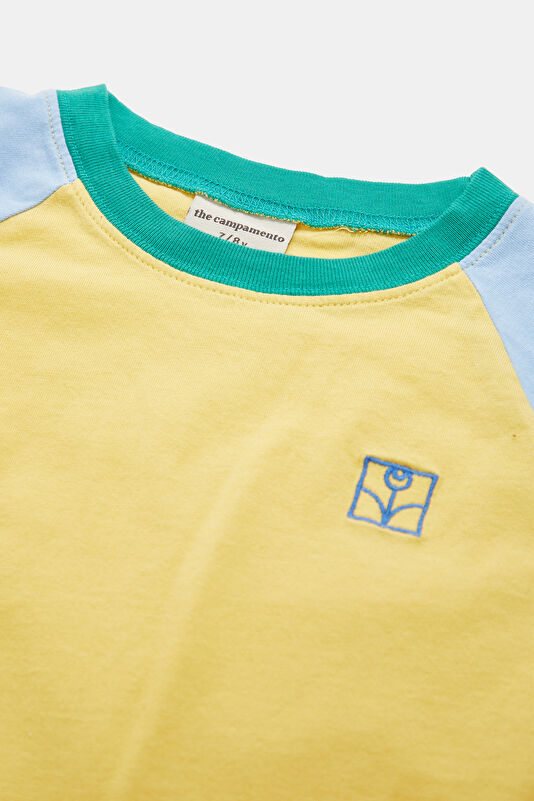 Sarı O Yaka Baskılı Çocuk T-Shirt 3