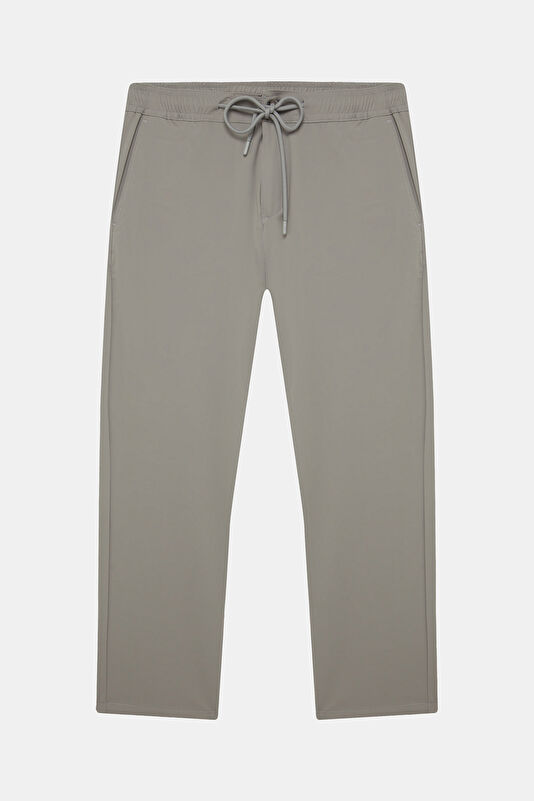Light Grey Straight Leg Men's Trousers