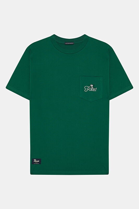 Relax Kalıp Yeşil Bisiklet Yaka Erkek Sweatshirt 4