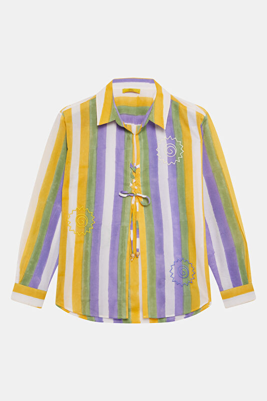 Multicolor Striped Patterned Shirt