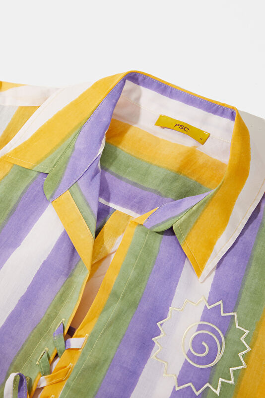 Multicolor Striped Patterned Shirt 3