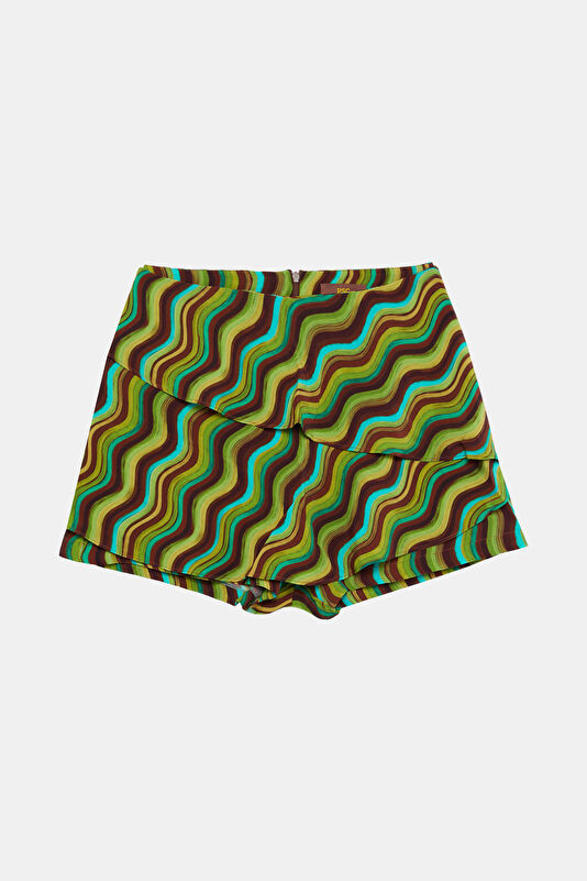 Colorful Striped Viscose Women's Skirt 3