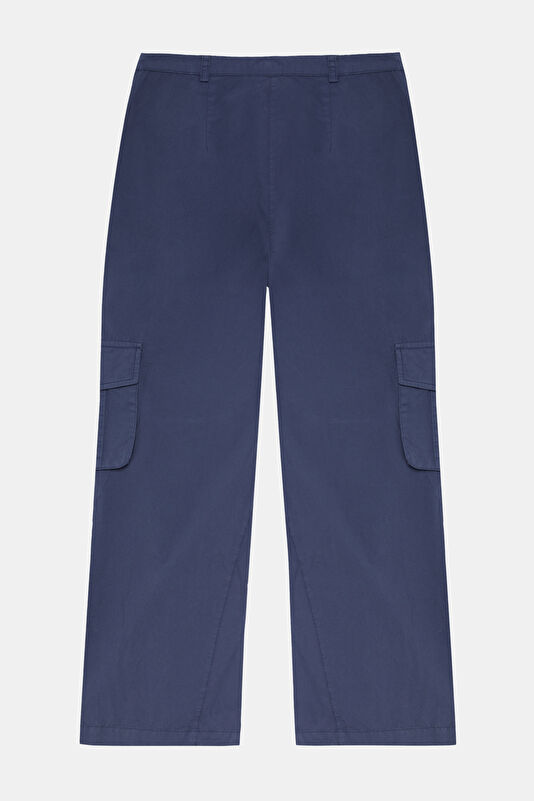 Navy Blue Straight Leg Women's Trousers 2