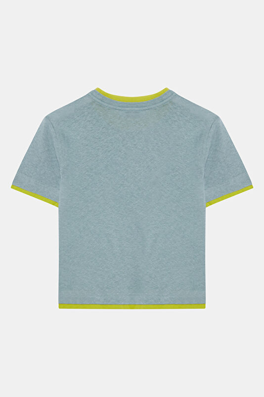 Blue Linen T-Shirt 2