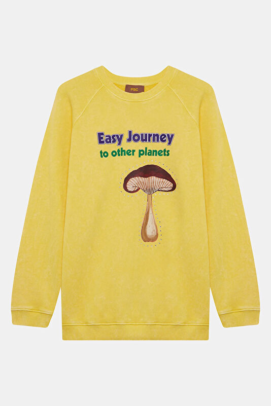Sarı Kadın Sweatshirt